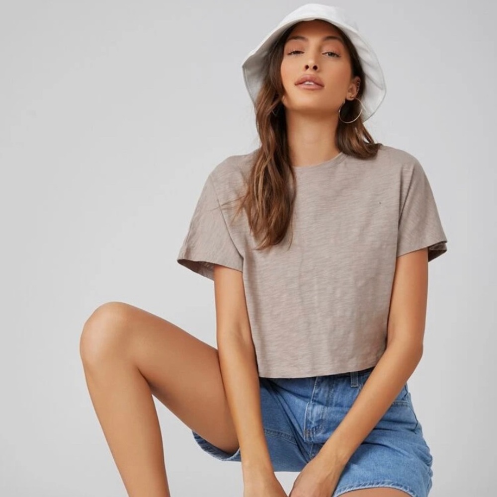 Tan oversized t-shirt